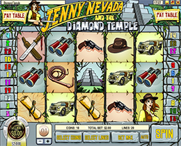 Jenny Nevada and the Diamond Temple Slot Screenshot