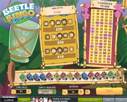 Beetle Bingo Scratch Card can be played for real money